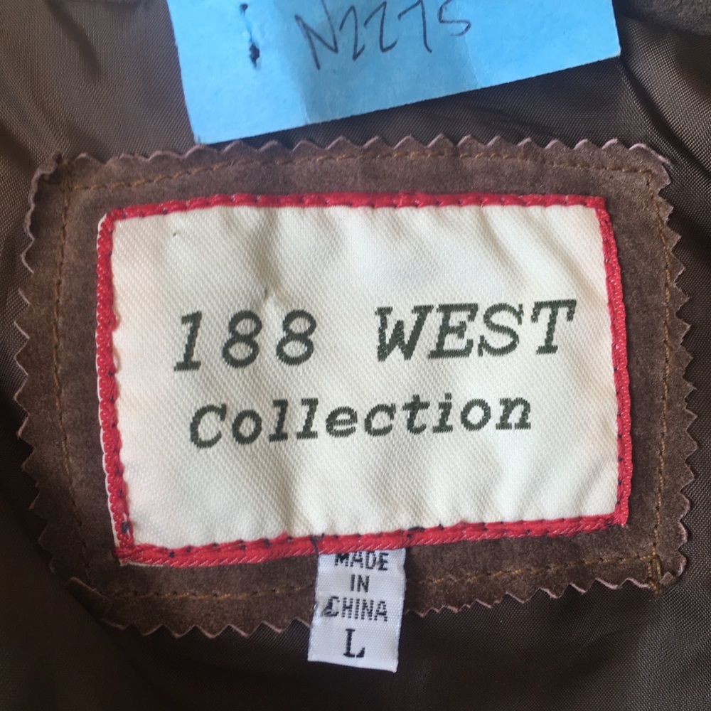 Vintage 80s Suede Aviator Bomber Jacket brown S/M - Picture 7 of 8